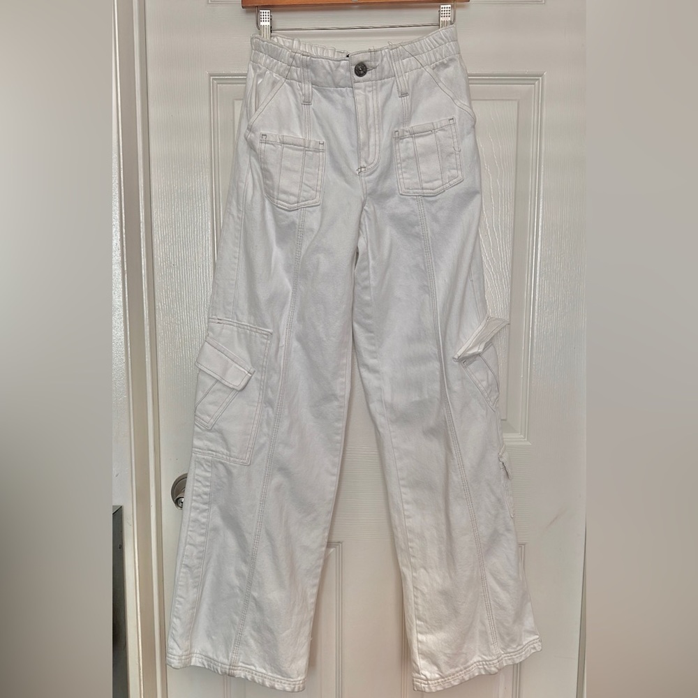 BDG White Cargo Pants Y2K SIZE 26